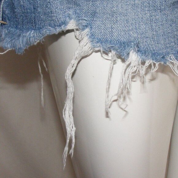 PISTOLA Denim Shorts, 29, Cut offs, Zipper fly, Fringe/Raw hem, Pockets, Blue - Picture 7 of 12